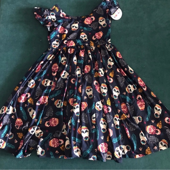 Dot Dot Smile Other - Dot Dot Smile Black Floral & Mask Print Fit-and-Flare Dress NWT Size 7